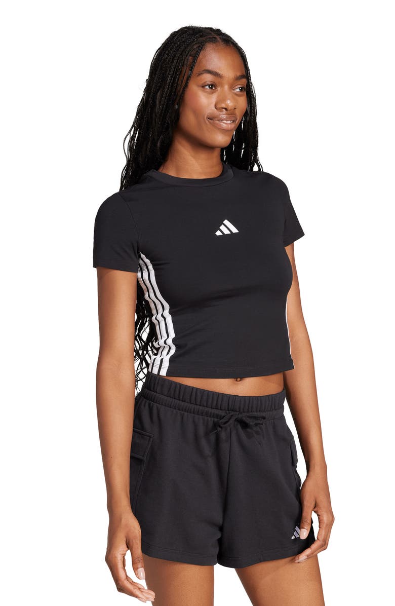 adidas 3-Stripe Baby T-Shirt, Alternate, color, 