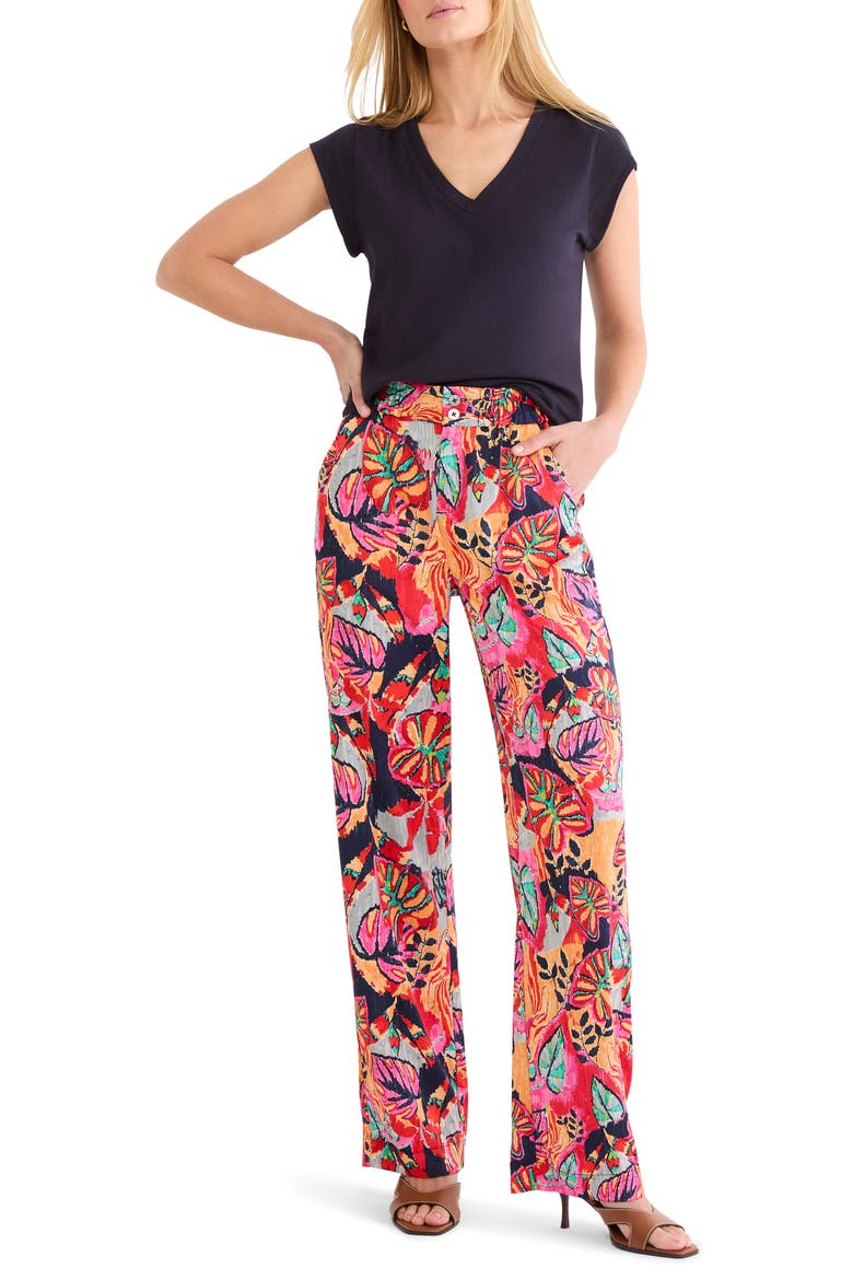 Kauai Garden Wide Leg Pants, Alternate, color, RED MULTI