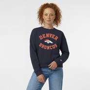 Champion Women's Champion Navy Denver Broncos Heart & Soul Powerblend Sweatshirt