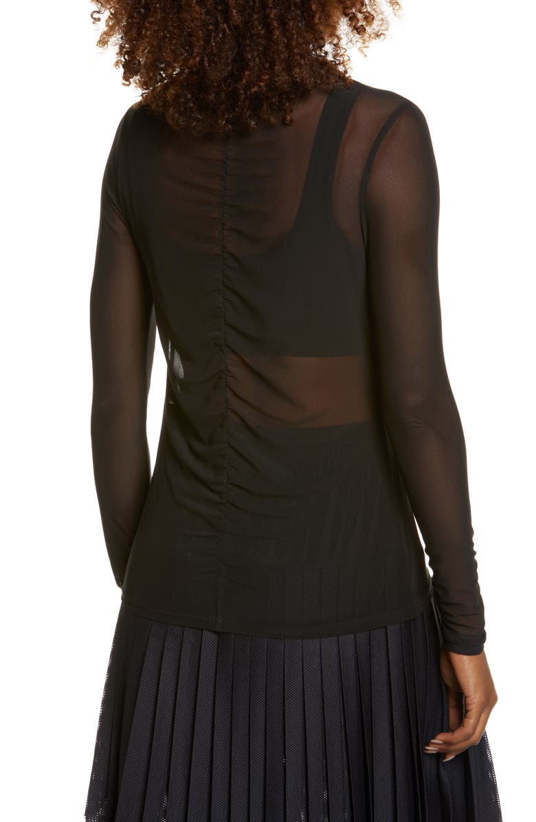 Zella Women's Sheer Luck Long Sleeve Mesh T-Shirt, Alternate, color,