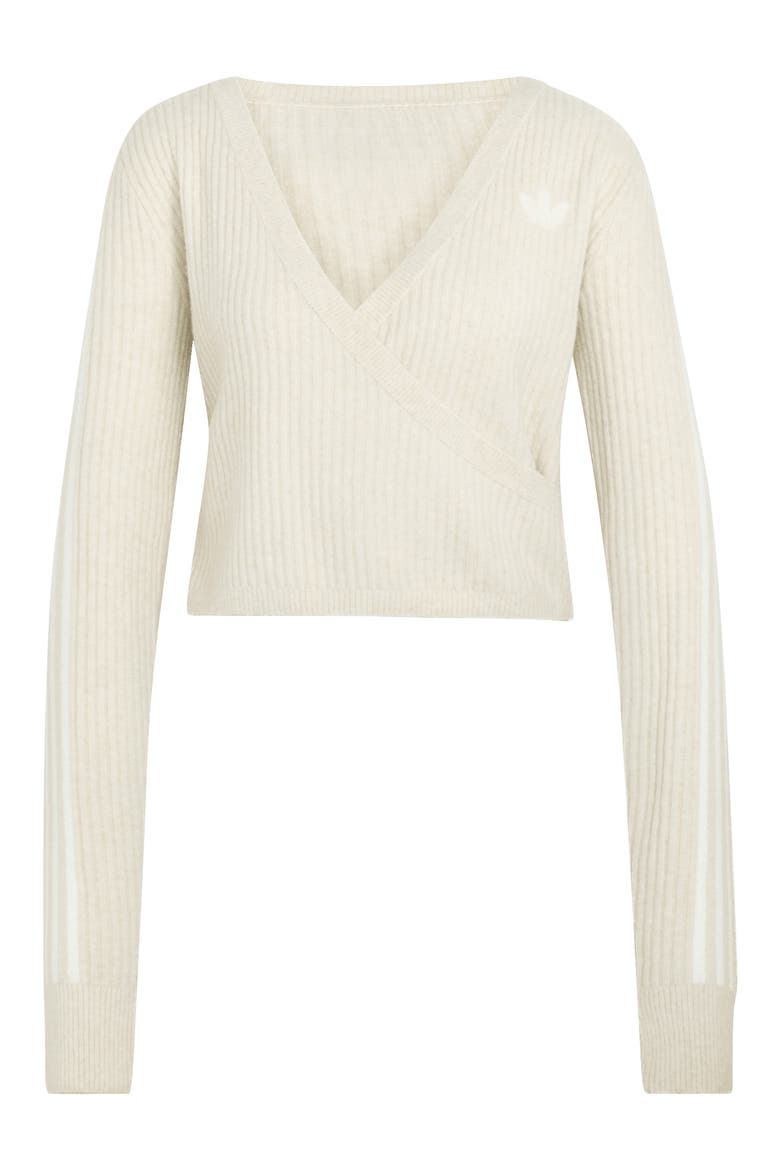 x Jennie Rib Surplice Cardigan, Alternate, color, CLEAR BROWN