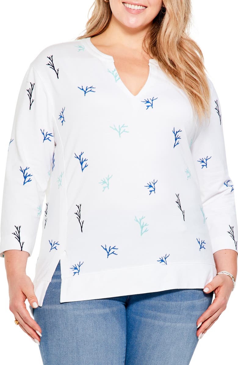 NIC+ZOE Coral Reef Knit Top, Alternate, color, 