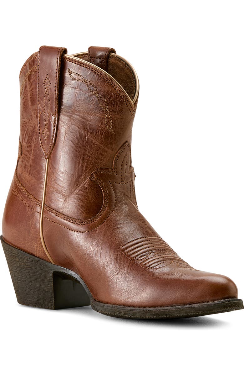 Ariat Maggie J Toe Short Western Boot, Main, color, Aged Sienna