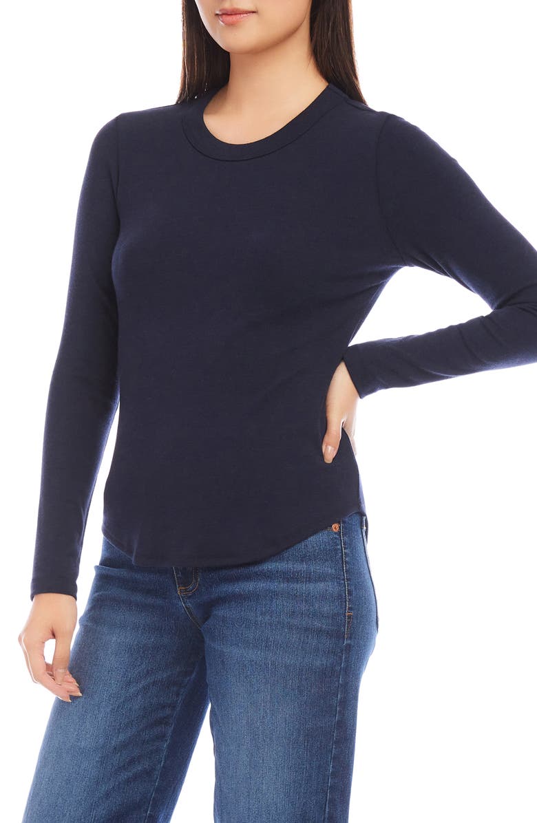 Karen Kane Long Sleeve T-Shirt, Alternate, color, 