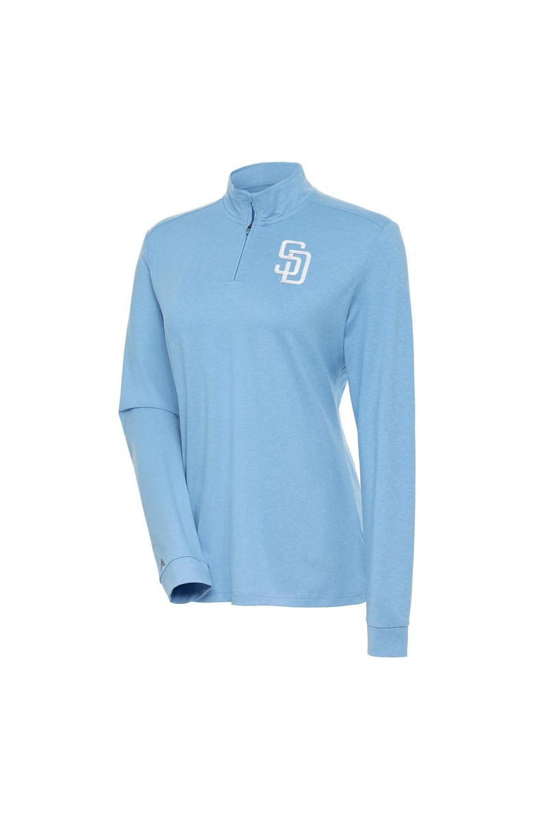 ANTIGUA Women's Antigua Light Blue San Diego Padres Mentor Quarter-Zip Pullover Top, Main, color, Light Blue