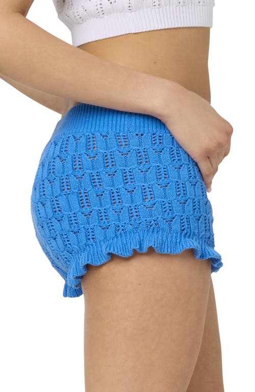 Florence By Mills Pointelle Knit Shorts In Regatta