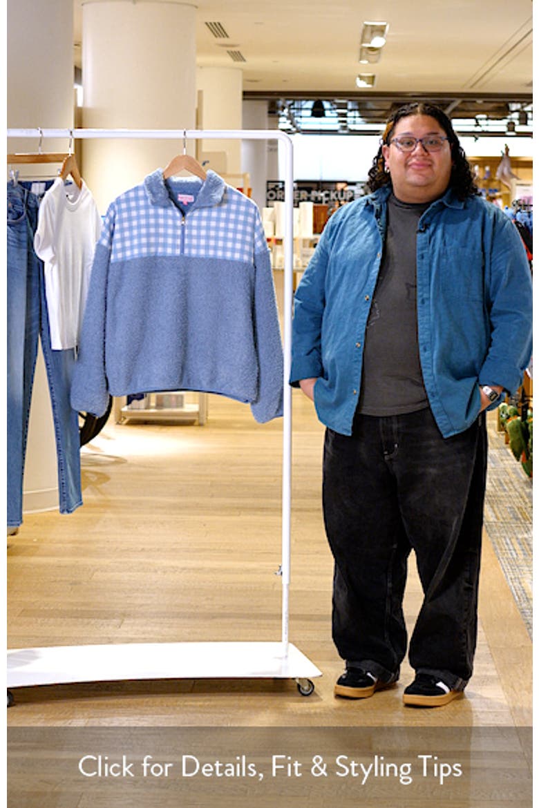 Gingham Aria Colorblock Quarter Zip Pullover video