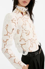 MANGO Coco Lace Cutwork Top