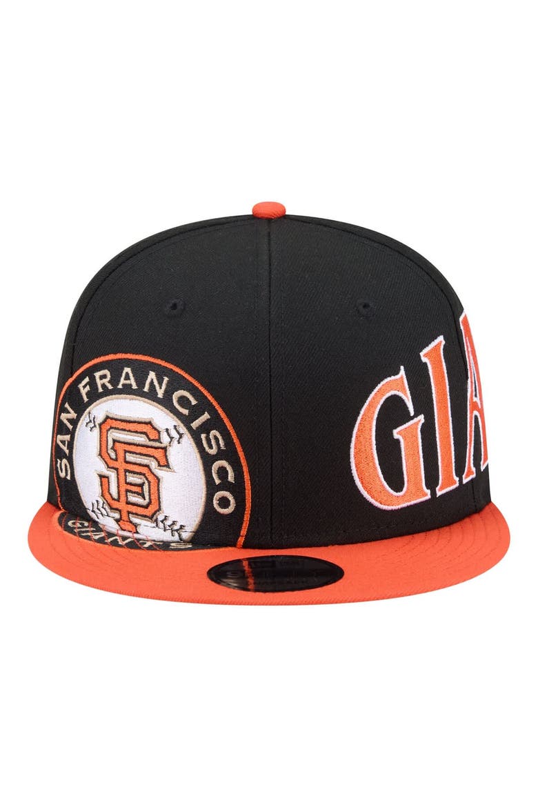 Men's New Era Black/Orange San Francisco Giants Stretched Two-Tone 9FIFTY Adjustable Hat, Alternate, color, Black