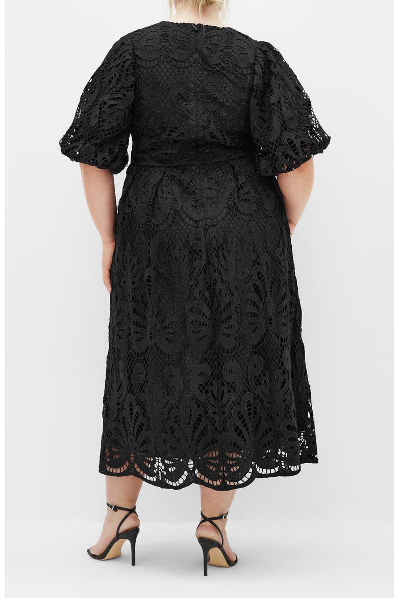 Kylee Lace Maxi Dress, Alternate, color, BLACK