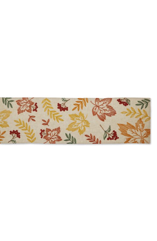 Design Imports Scattered Leaves Table Runner In Neutral
