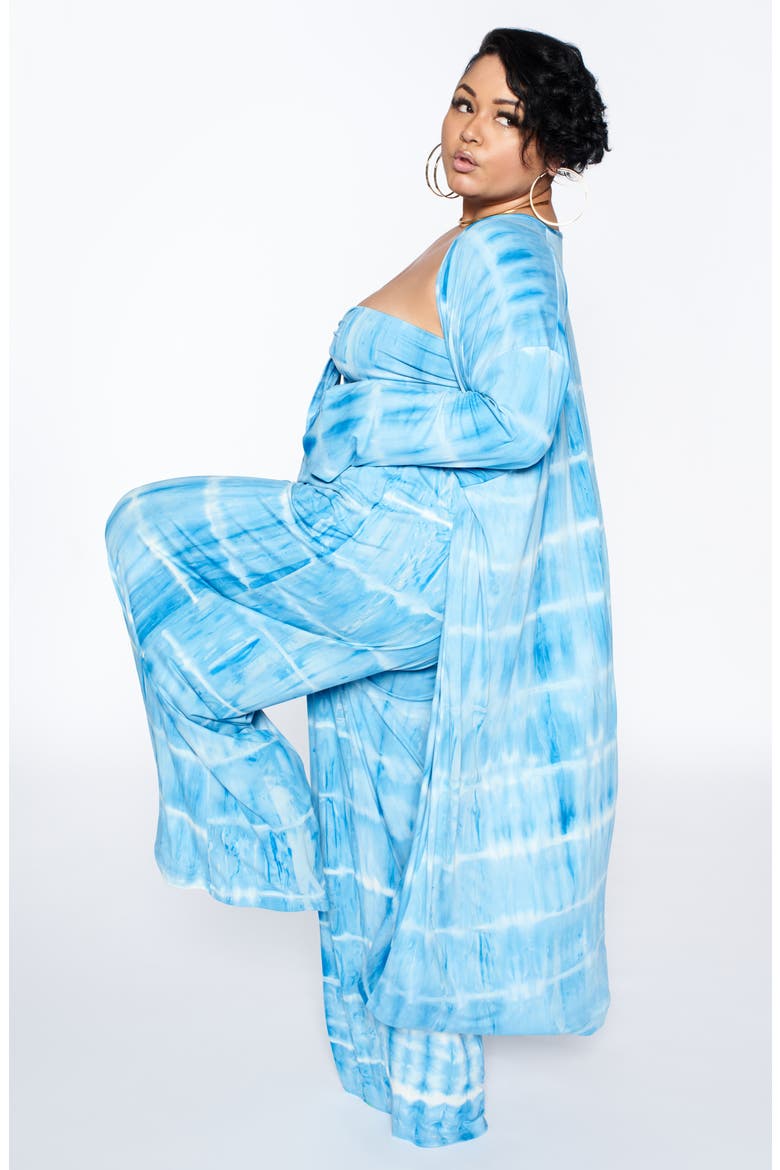 Sedona Leisure Wide Leg Pants (Nordstrom Exclusive), Alternate, color, BLUE TIE DYE