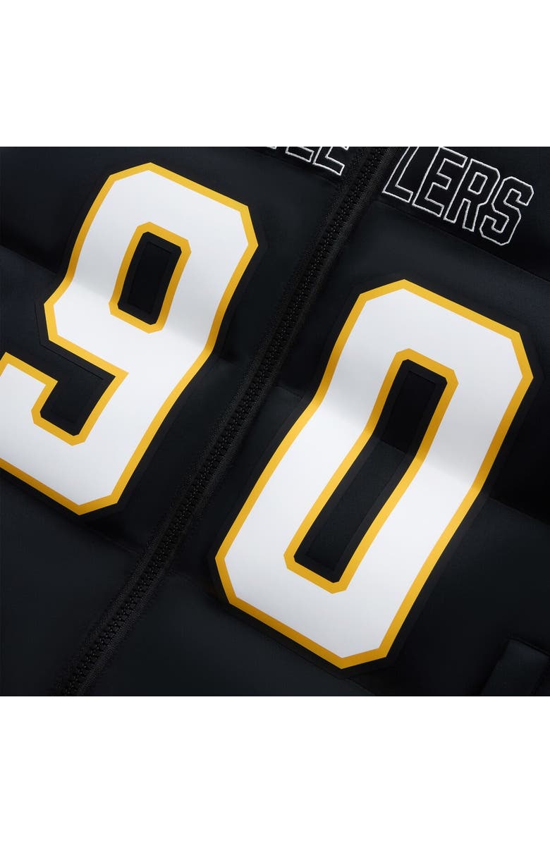 Off Season Unisex T.J. Watt Black Pittsburgh Steelers Player Puffer Vest, Alternate, color, Black