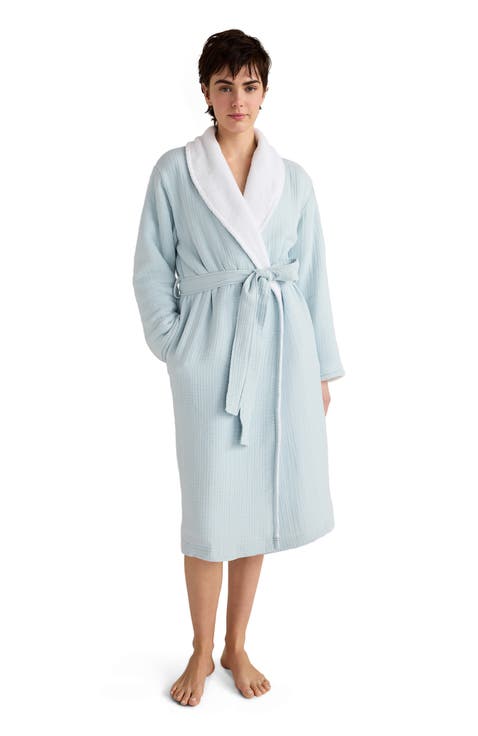 Cotton Gauze Plush Robe