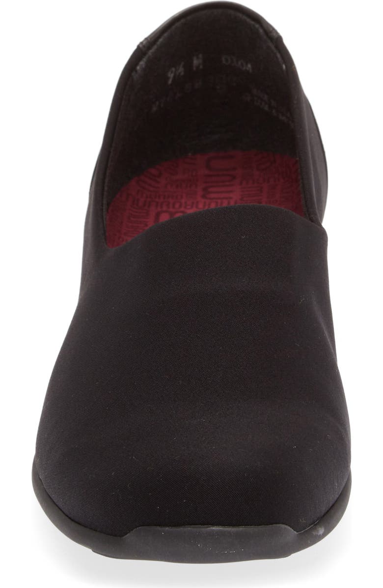 Munro Traveler Slip-On - Multiple Widths Available, Alternate, color, Black Stretch Fabric