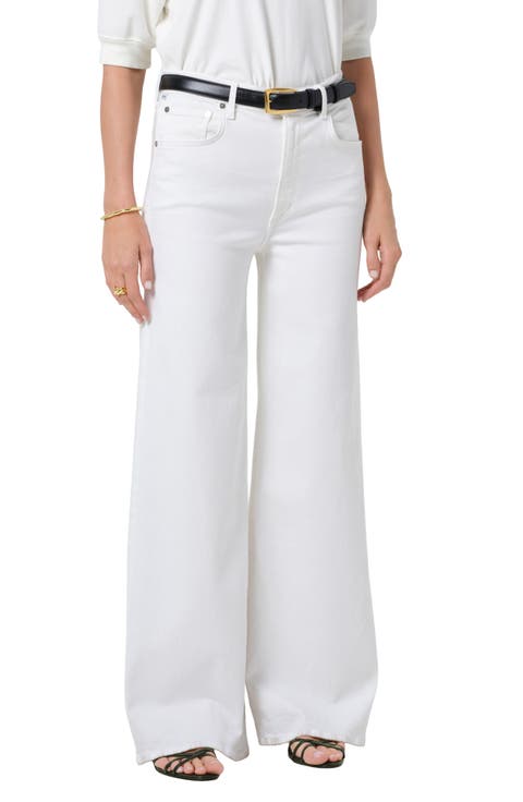 Lyra High Waist Wide Leg Jeans (Soft White)