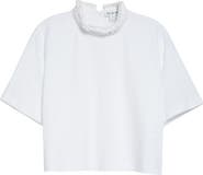Alaïa Ribbon Collar Crop T-Shirt