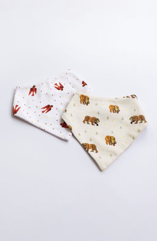 L'OVEDBABY L'OVEDBABY X THE WORLD OF ERIC CARLE™ 2-PACK ORGANIC COTTON BANDANA BIBS