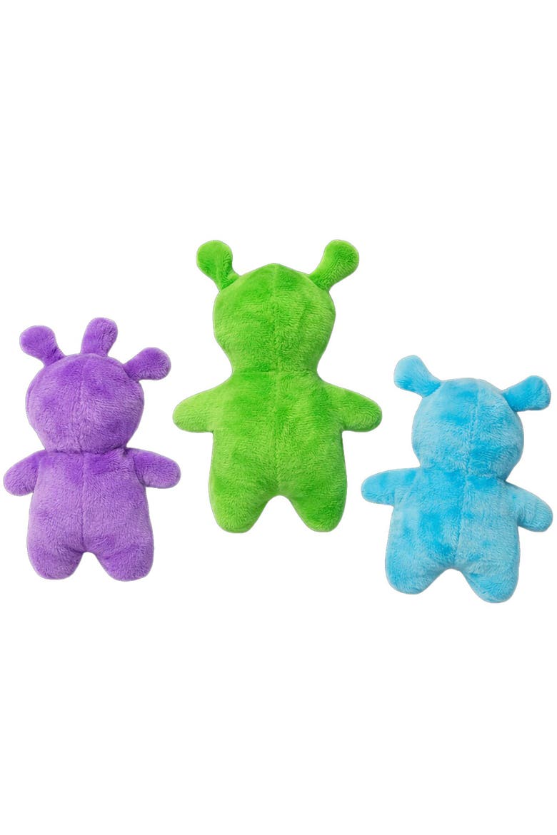 3 Pack Plush Dog Toys, Alternate, color, Multicolored