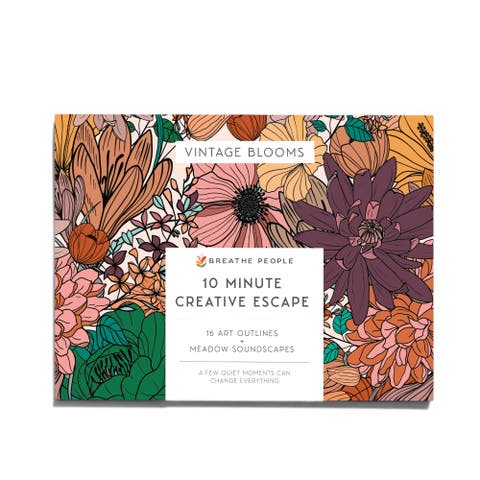 10 Minute Creative Escape Art Book , Vintage Bloom