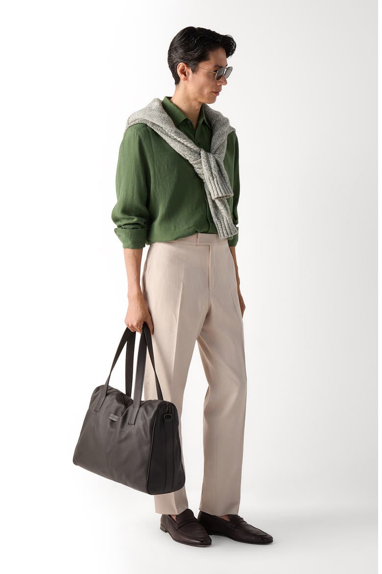 Oasi Lino Shirt, Alternate, color, PINE GREEN