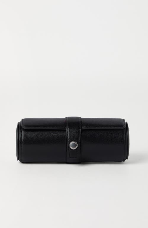 Brunello Cucinelli Capretta Watch Box In Black