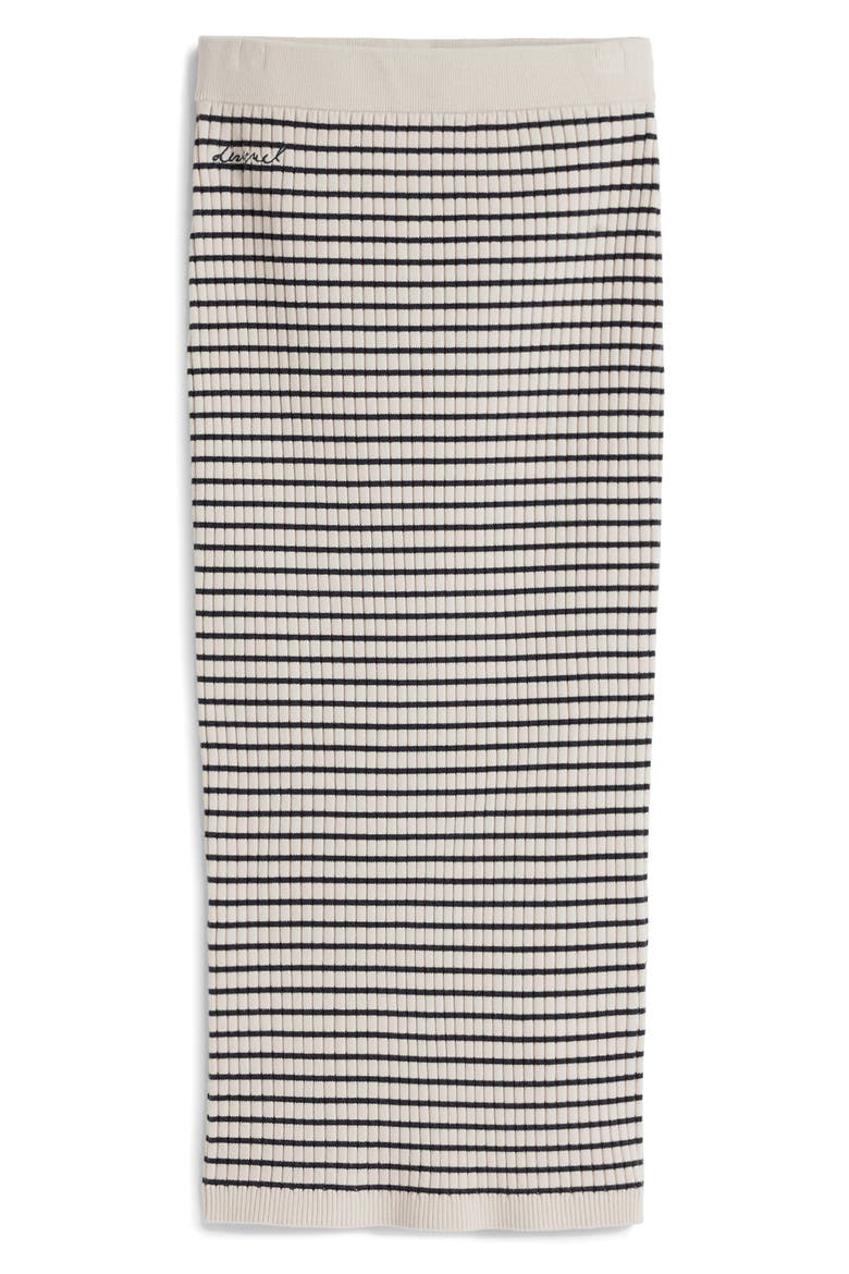 Stripe Rib Midi Sweater Skirt, Alternate, color, LIGHT BEIGE