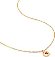 Monica Vinader January Birthstone Garnet Pendant Necklace