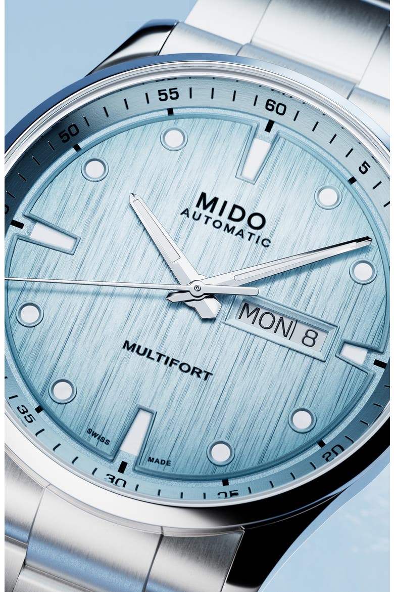 Multifort Automatic Bracelet Watch, 42mm, Alternate, color, BLUE GRADIENT