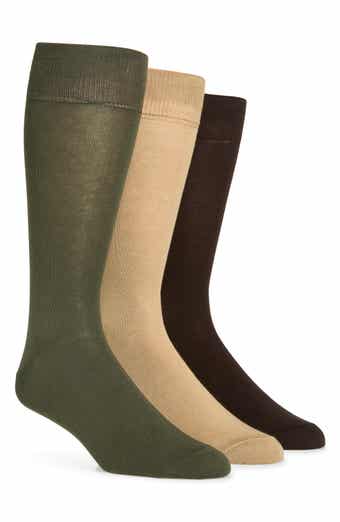 Assorted 3-Pack Cotton Blend Dress Socks