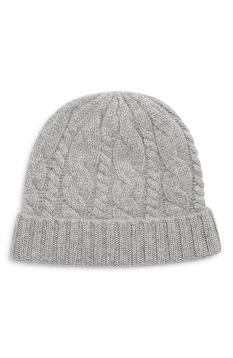 Cashmere Chunky Cable Knit Beanie