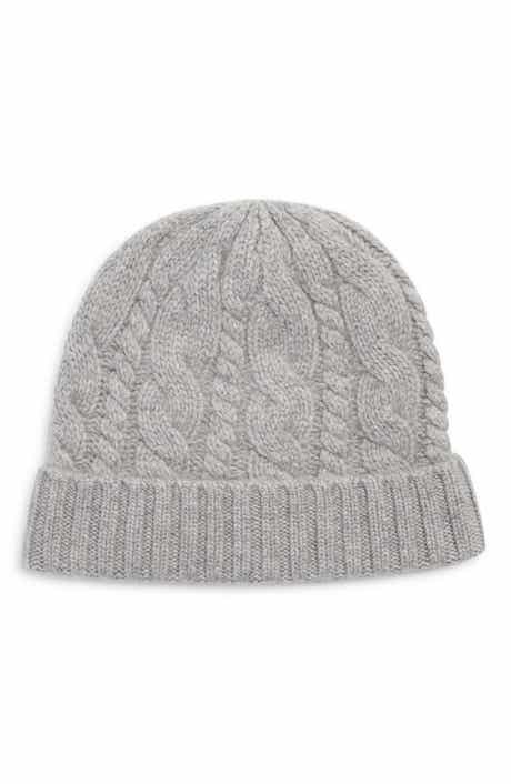 Sofia Cashmere Cashmere Chunky Cable Knit Beanie