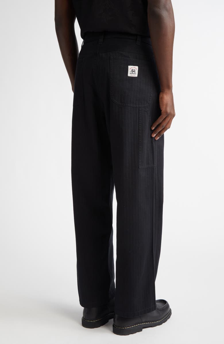 Bode Knolly Brook Twill Trousers, Alternate, color, Black