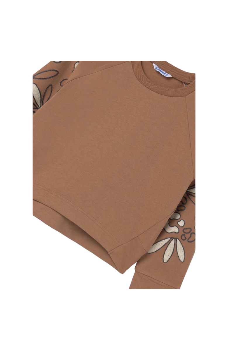 Mayoral Sleeve Detail Sweatshirt, Alternate, color, Brown