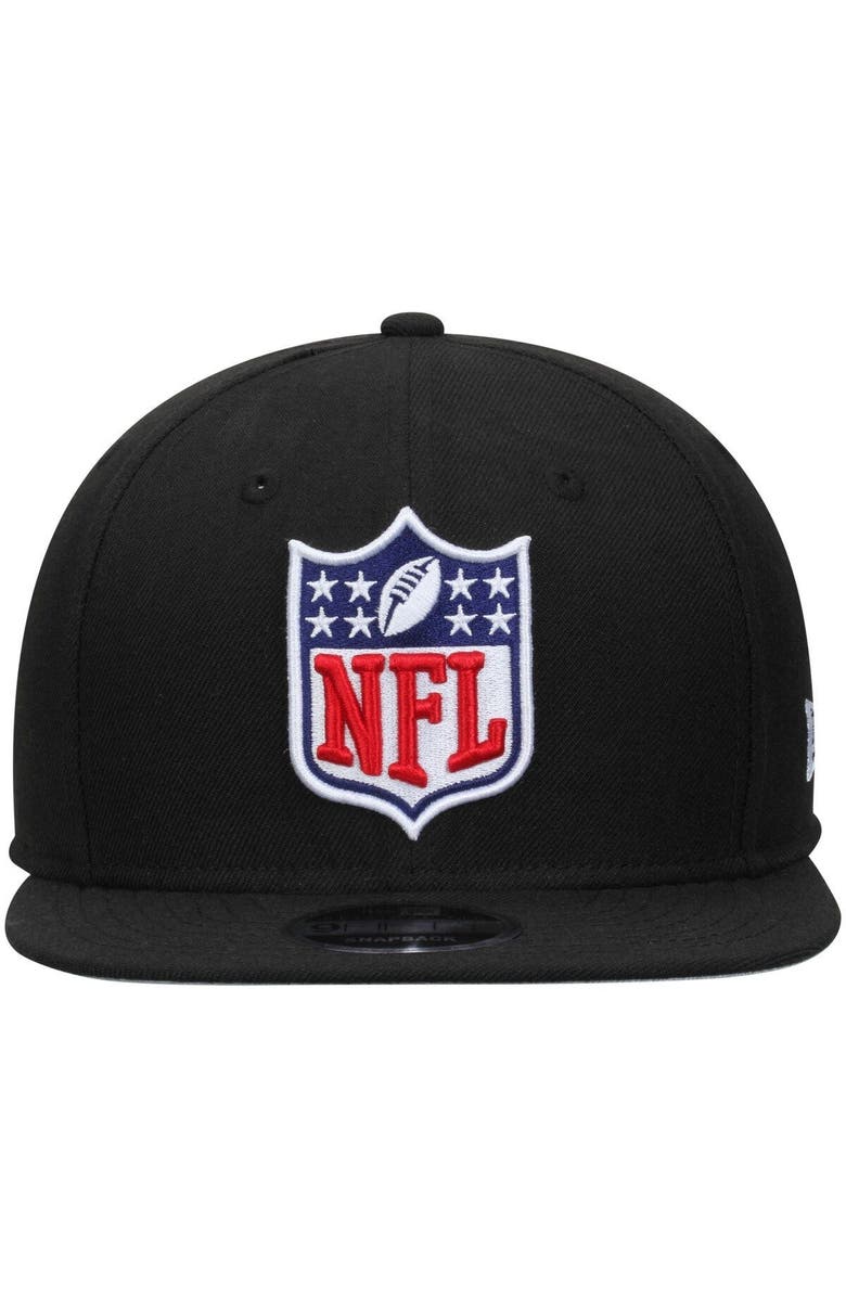 New Era Men's New Era Black NFL Shield Logo Original Fit 9FIFTY Adjustable Snapback Hat, Alternate, color,