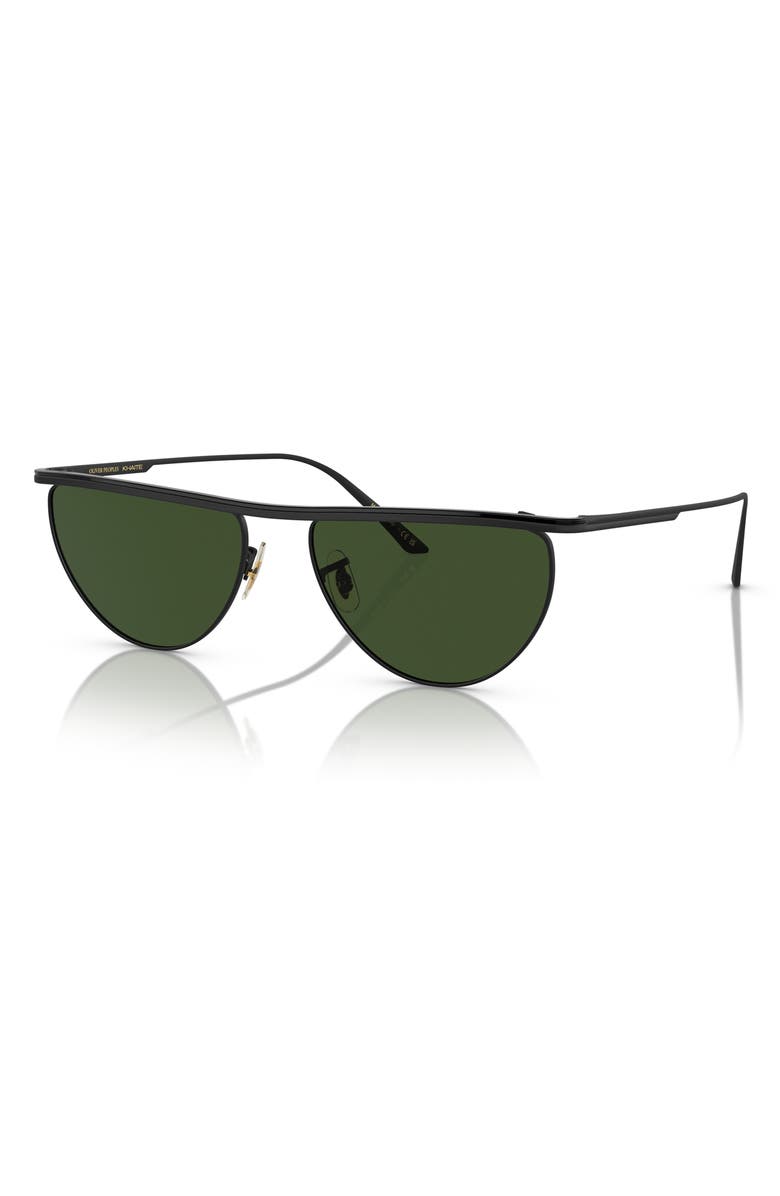 Oliver Peoples x KHAITE 1984C 56mm Irregular Sunglasses, Alternate, color, Black Green