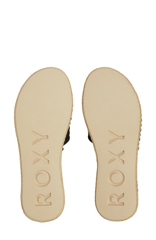 Roxy Women's Shoresoft Slip-on Flat Sandals In Black
