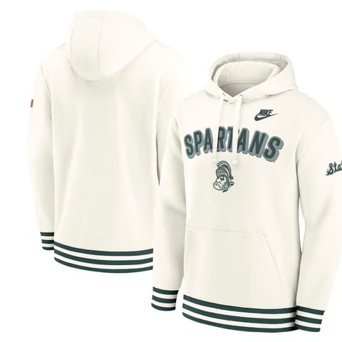 Men's Nike Cream Michigan State Spartans Legacy Retro Pullover Hoodie
