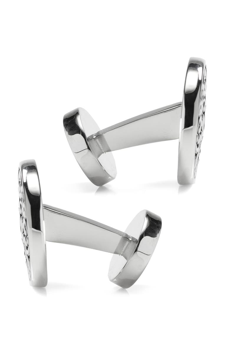 Cufflinks, Inc. Filigree Round Cuff Links, Alternate, color, Black