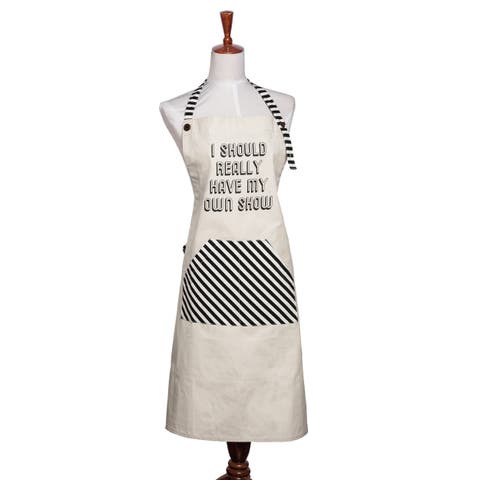 Have My Own Show Apron Cotton White