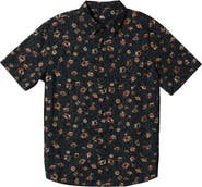 Quiksilver Kids' Future Hippie Floral Short Sleeve Button-Up Shirt
