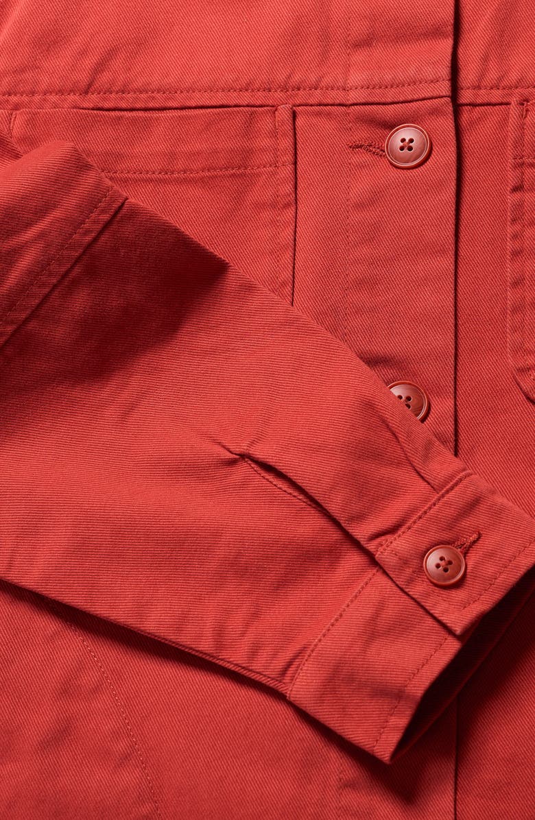 Seasalt Cornwall Long Field Organic Cotton Chore Jacket, Alternate, color, Dark Cinnamon