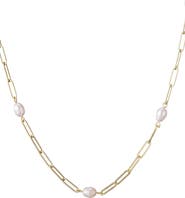 Adornia 14K Gold Plated Freshwater Station Necklace