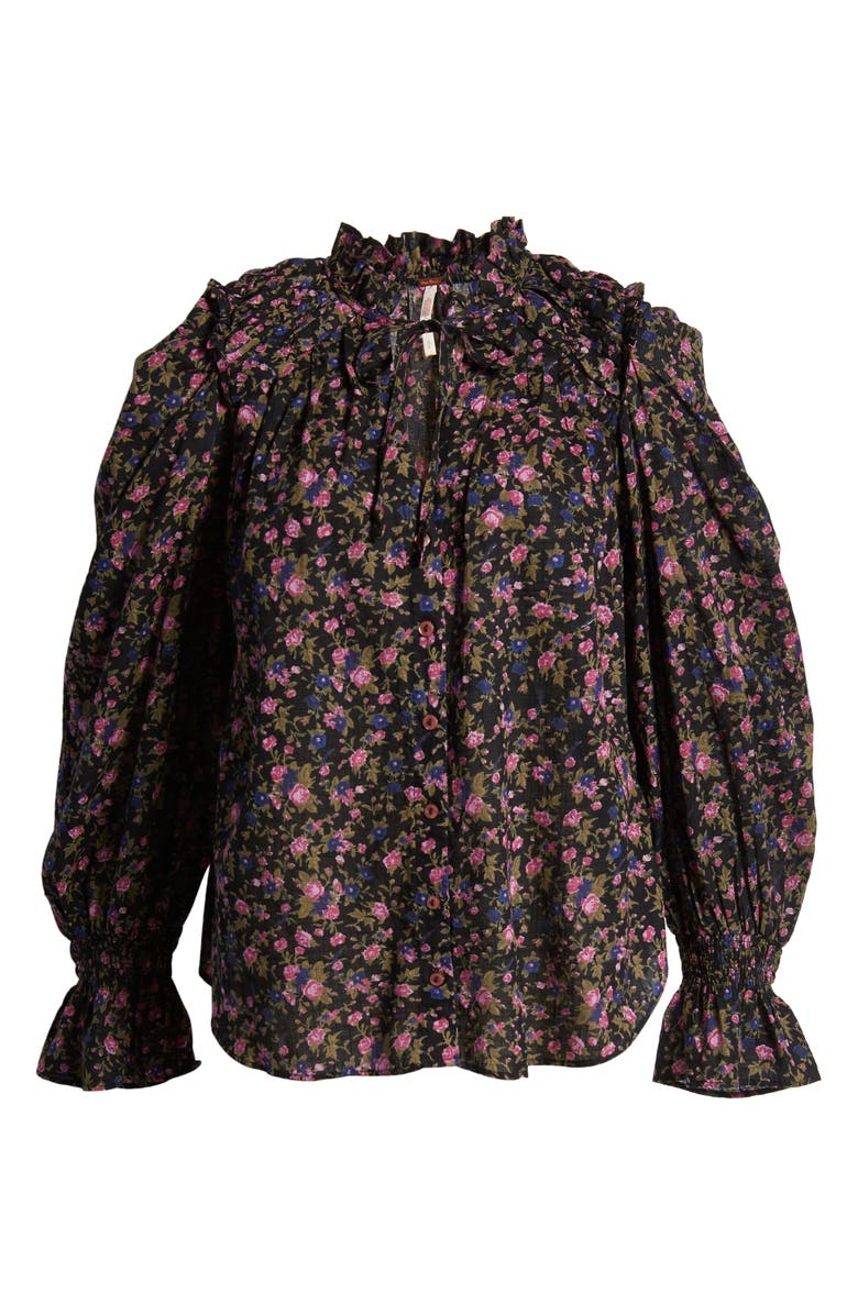 Free People Meant To Be Floral Cotton Blouse, Alternate, color, 