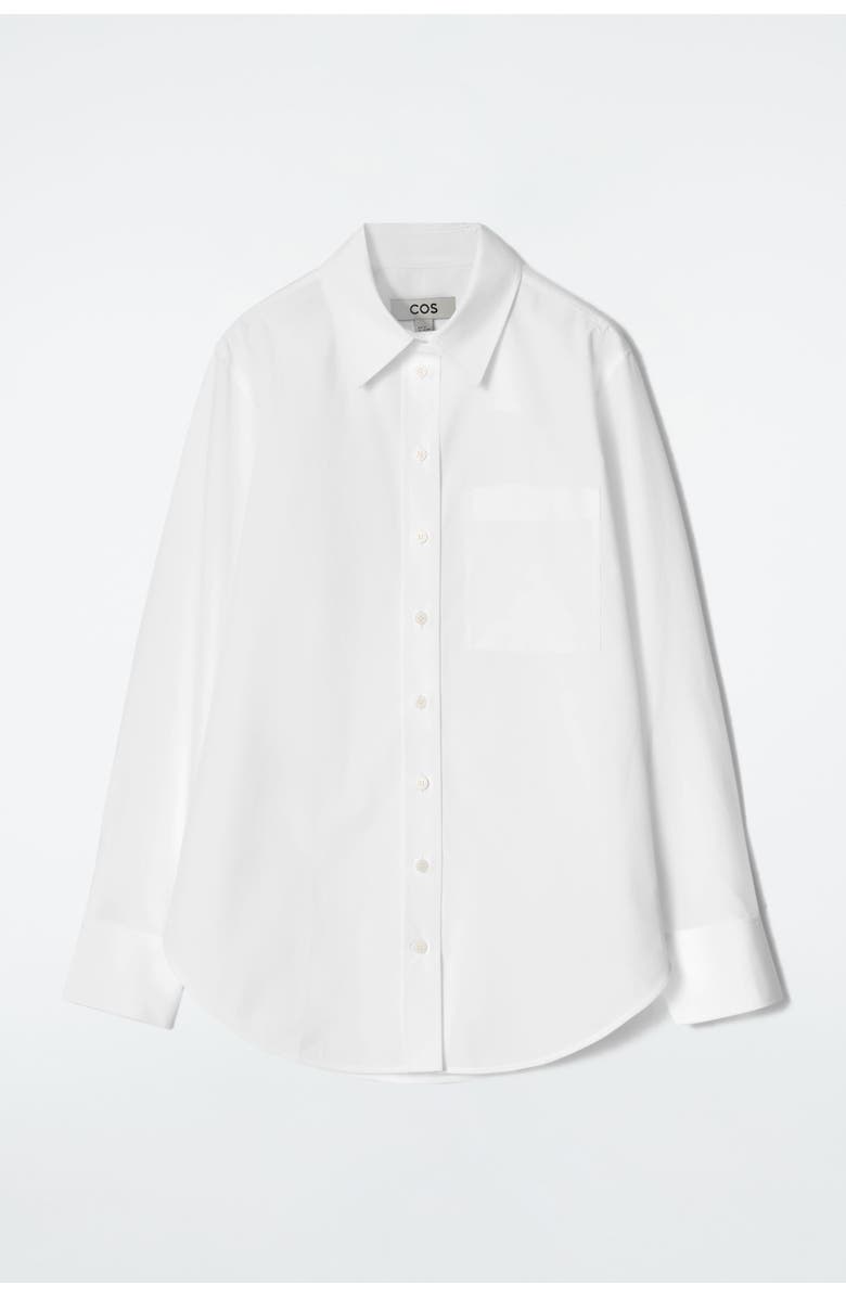 COS Tailored Pima Cotton Shirt, Alternate, color, White
