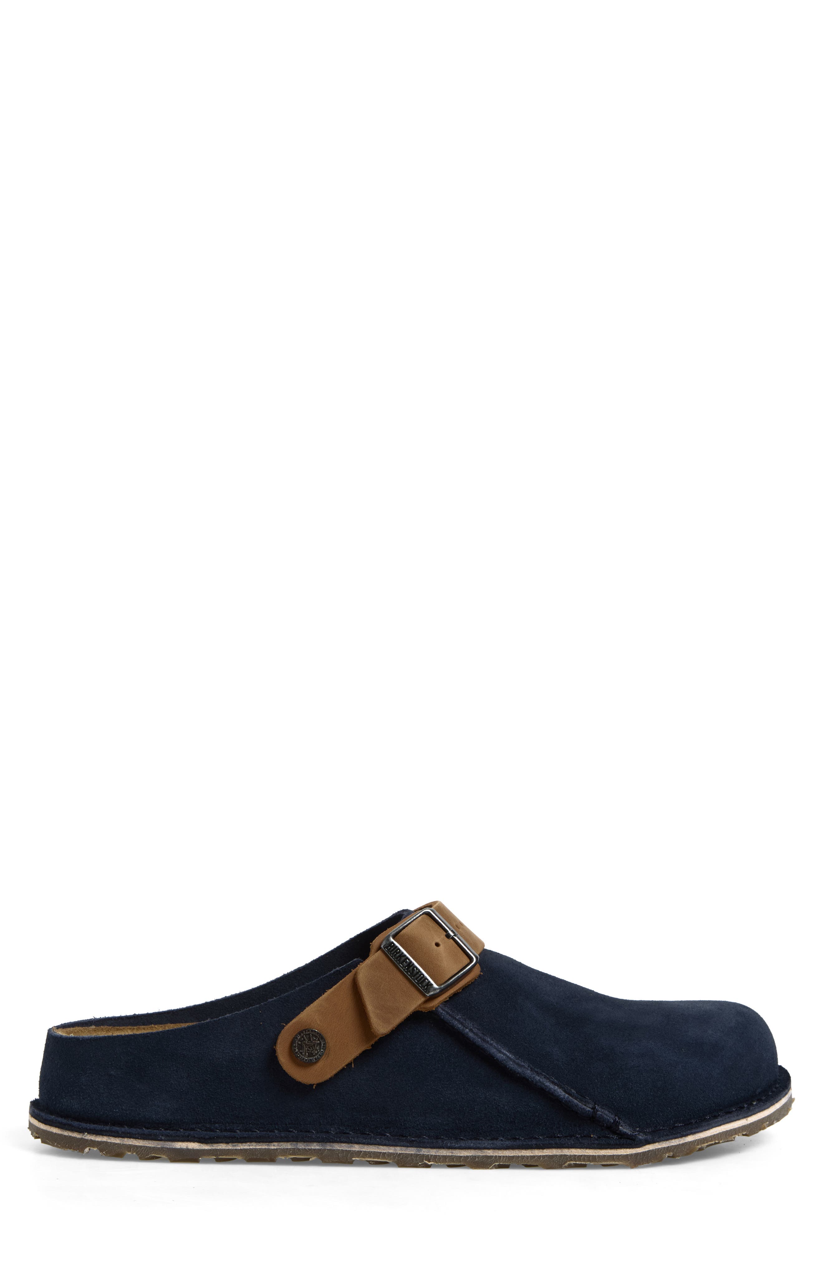 Lutry 365 Leather Clog, Alternate, color, NAVY/ COGNAC