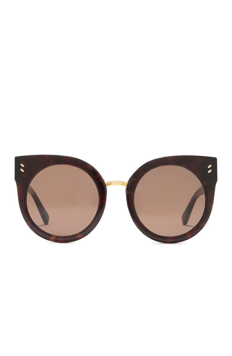 Stella McCartney 51mm Rounded Cat Eye Sunglasses, Alternate, color,