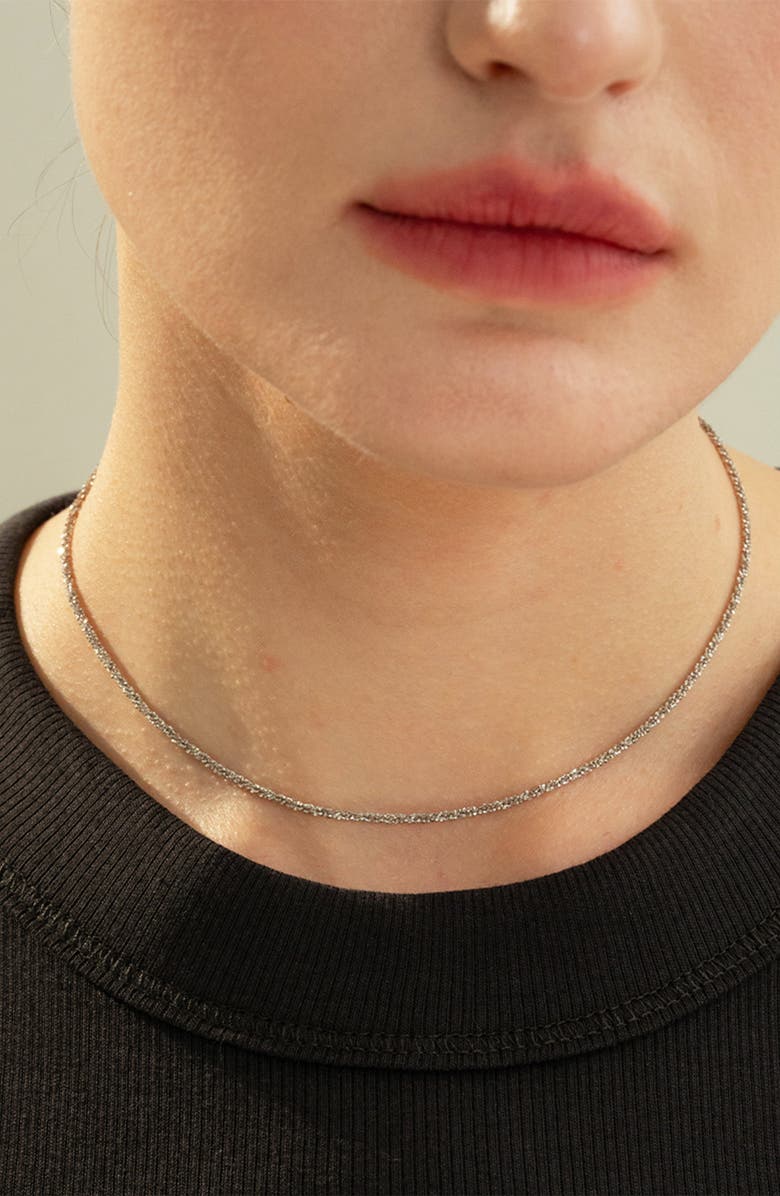 Bearfruit Jewelry Sterling Silver 18k Gold Plated Jordyn Basic Chain Necklace, Alternate, color, Silver