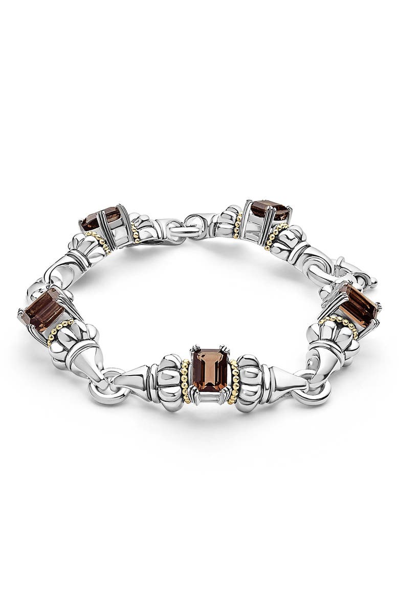 LAGOS Glacier Smoky Quartz Link Bracelet, Alternate, color, Smokey Quartz