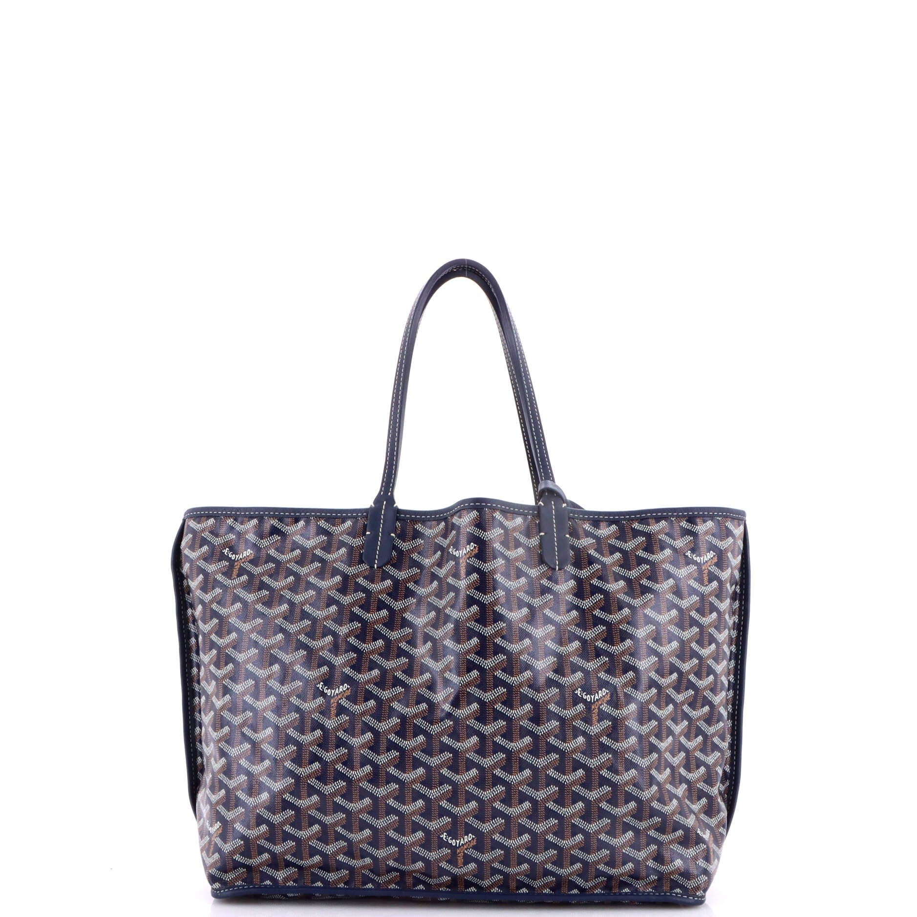 Pre-Owned Goyard Anjou Reversible Tote Coated Canvas PM, Alternate, color, Blue